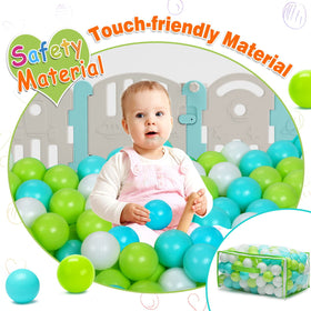 Vanland Ball Pit Balls 2.2 inch diameter, perfect for tiny hands to grab.