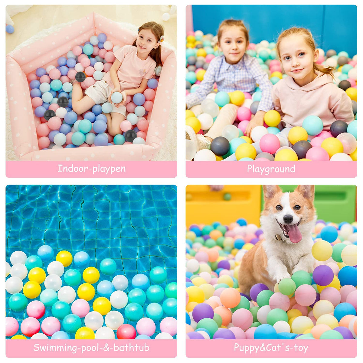 Vanland bright colors help kids explore colors and counting during play.