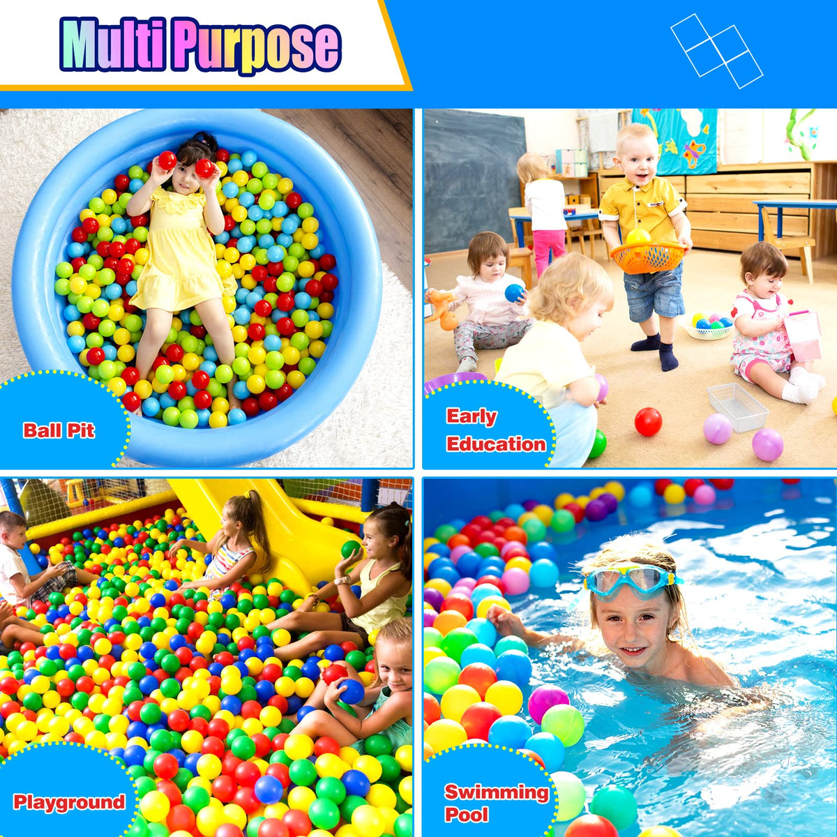 Vanland color-rich balls aid color recognition and counting