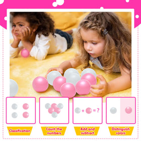 Vanland ball pit balls used in a play tent scene for imaginative fun.