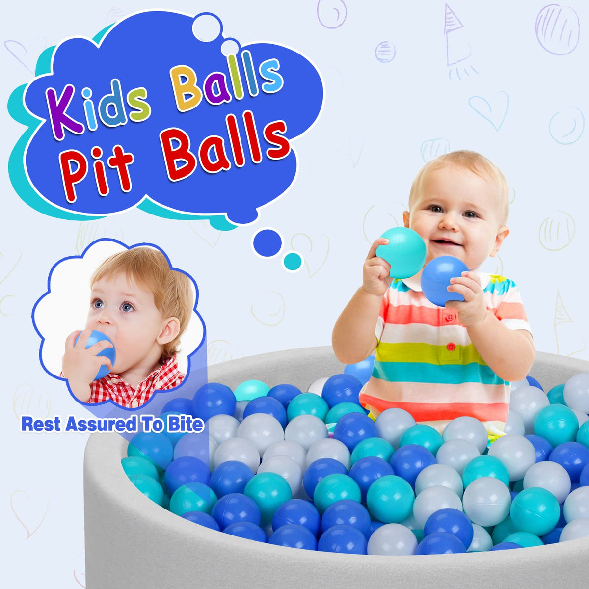 Vanland ball pit balls in a toddler play area offering colorful, mess-minimizing fun.