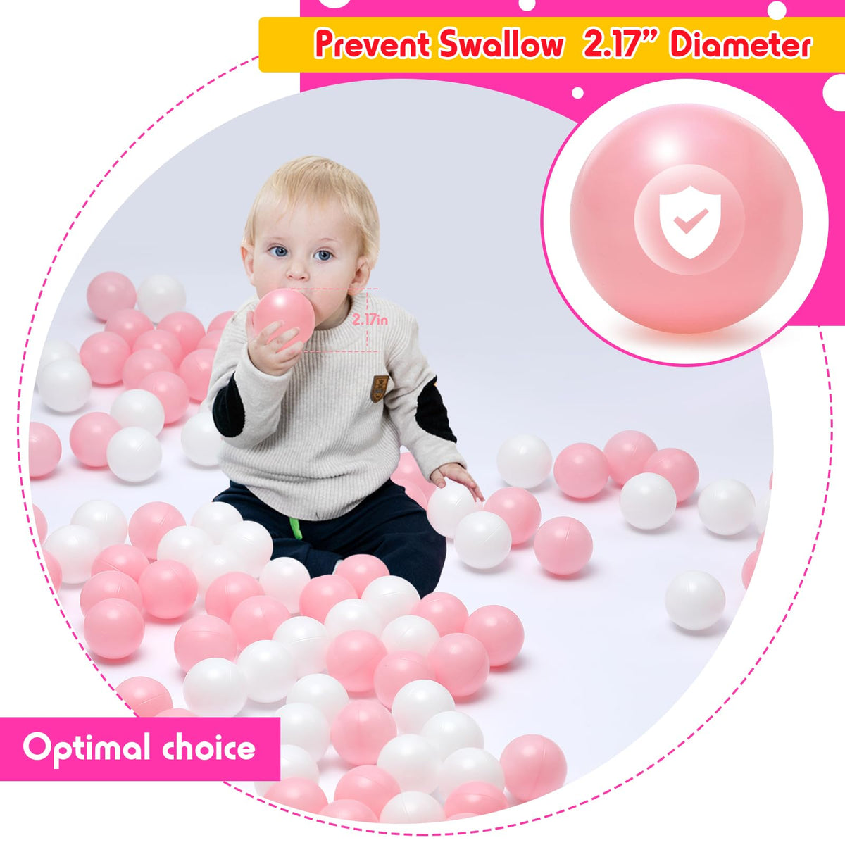 Vanland durable crush-proof plastic withstands active tossing during indoor play.