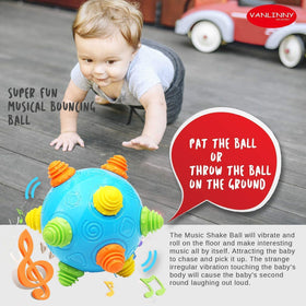 VANLINNY Bumble Ball in musical play mode encourages engagement and auditory development.