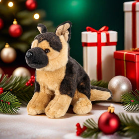 VANLINNY NEW German Shepherd plush face detail with realistic expression
