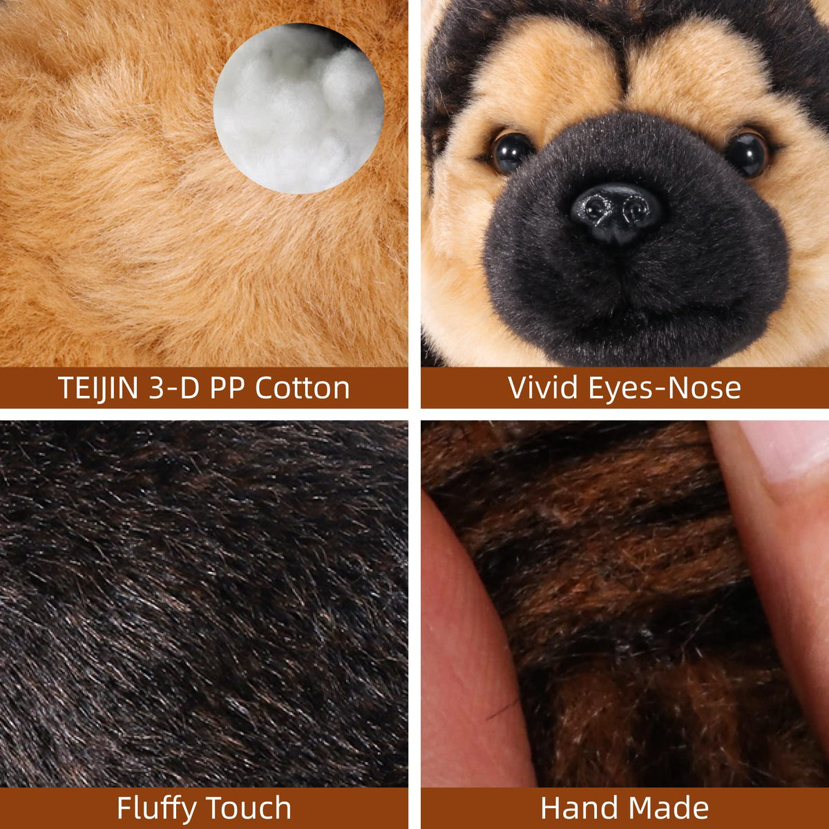 VANLINNY NEW German Shepherd washable plush easy to clean and care for