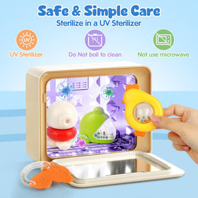 Vanmor bear hand rattle promotes hand-eye coordination during play