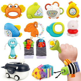 Vanmor crab hand rattle for newborn exploration and soothing sounds