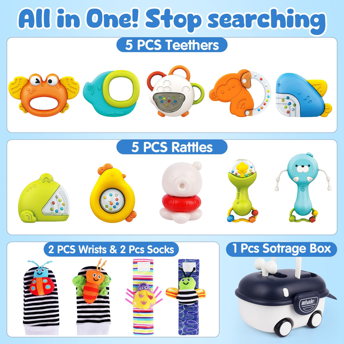 Vanmor monkey hand rattle engages tactile curiosity during play