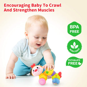 Vanmor light-up caterpillar toy with bright lights to attract baby attention