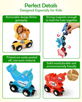 Vanmor colorful letters and trains supporting color awareness and early literacy