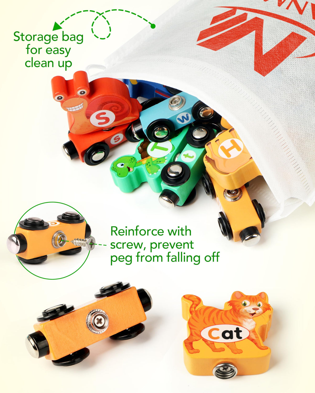 Vanmor durable wooden finish ensures long-lasting toddler use