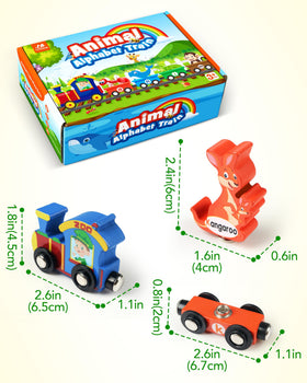 Vanmor wooden train set makes a thoughtful gift for birthdays and holidays