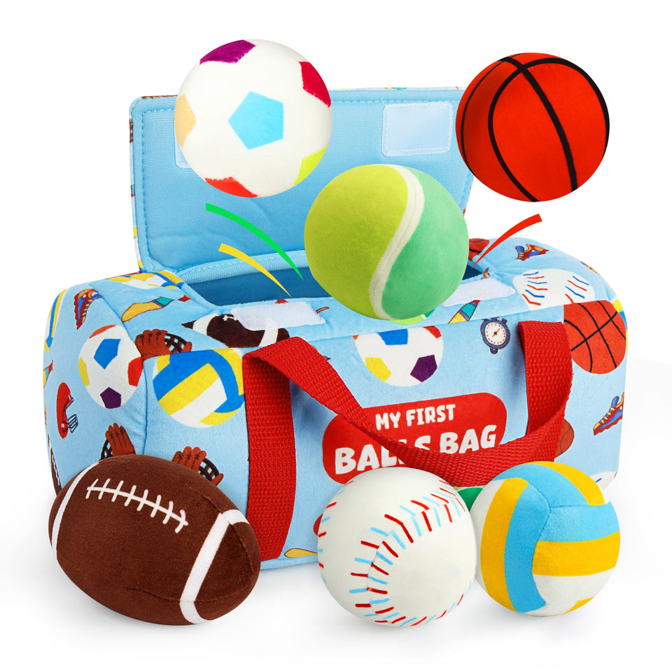 Vanmor Sensory Balls Set: front view inviting babies to explore colors.