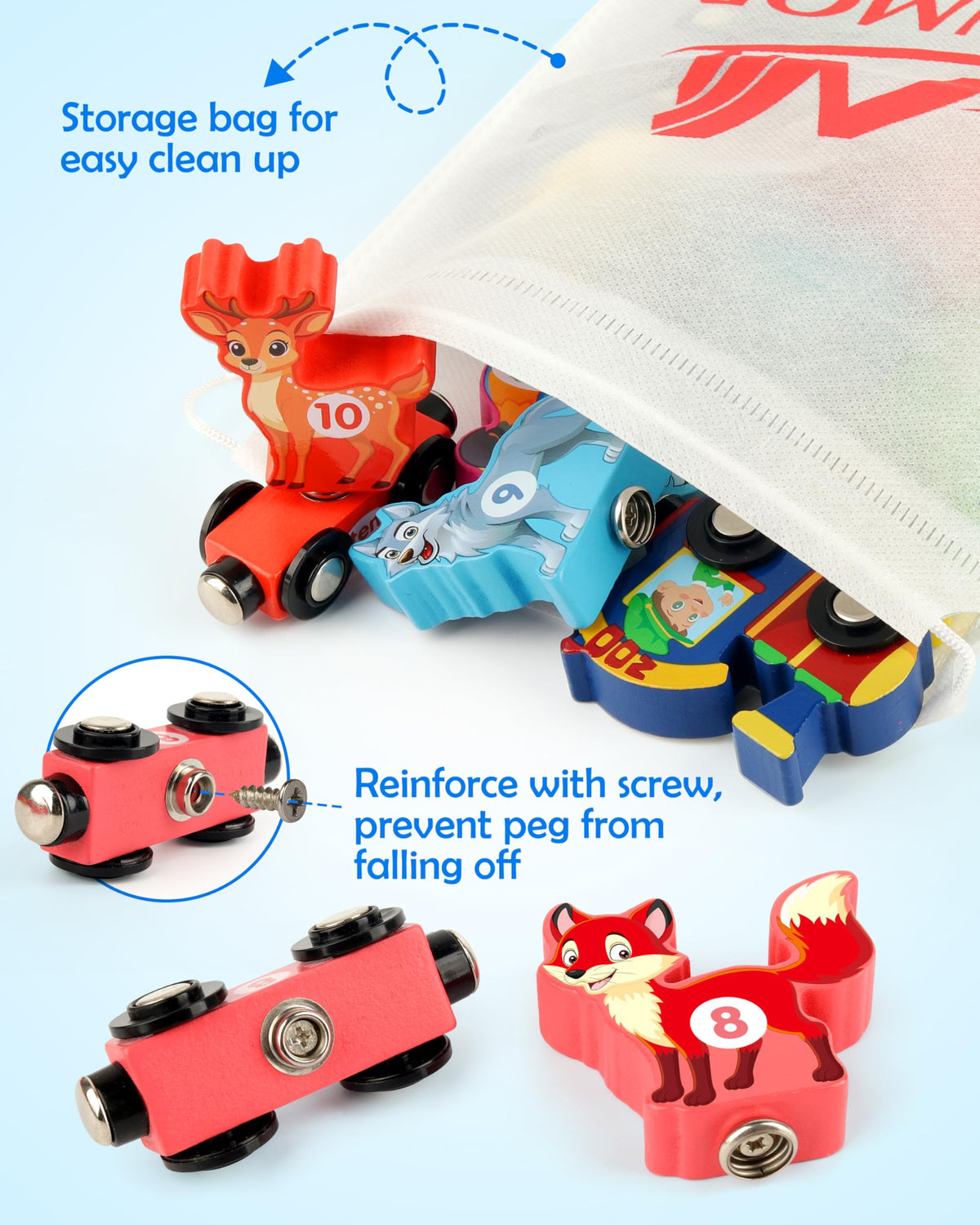 Vanmor's sturdy screws increase durability for active toddler play.