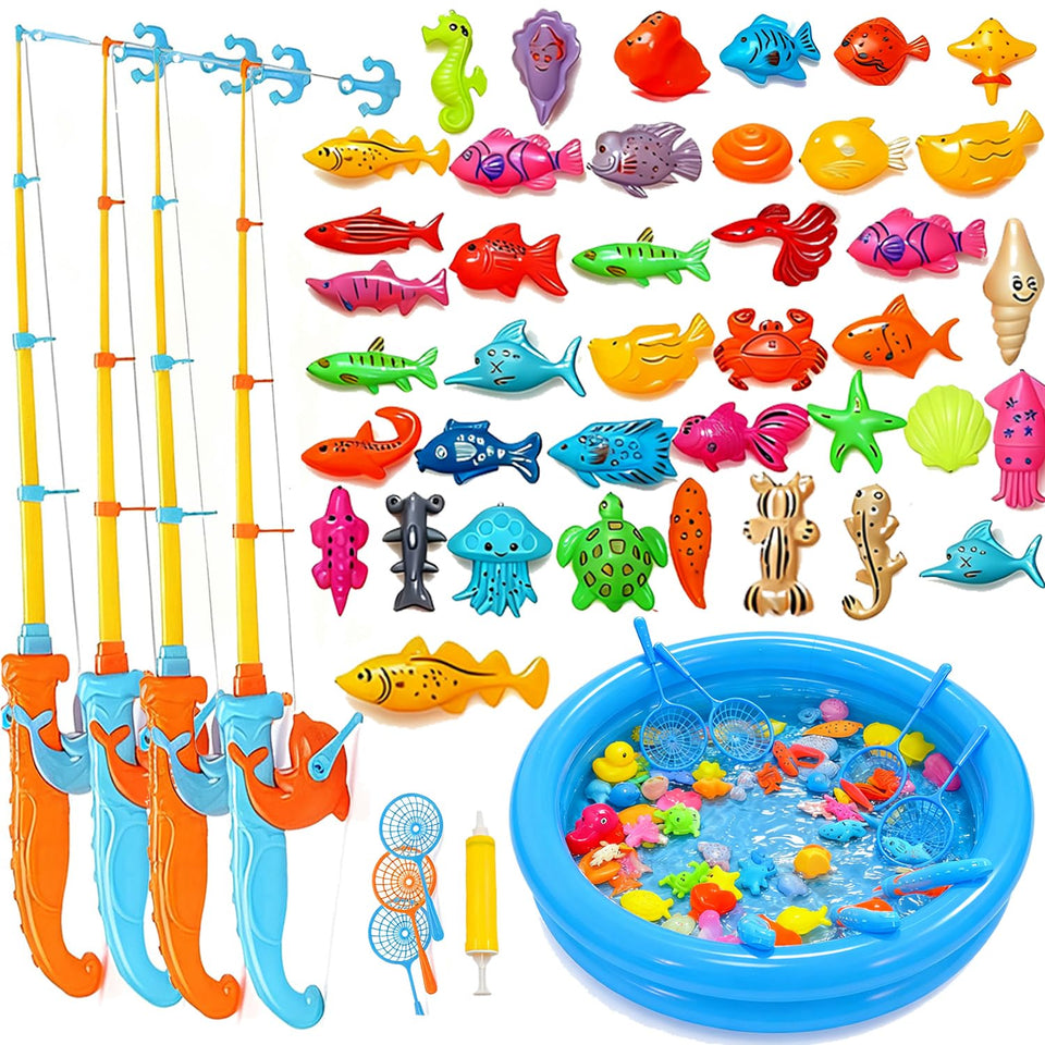 VANNYVANYA magnetic fishing game pool toy with side view for easy handling