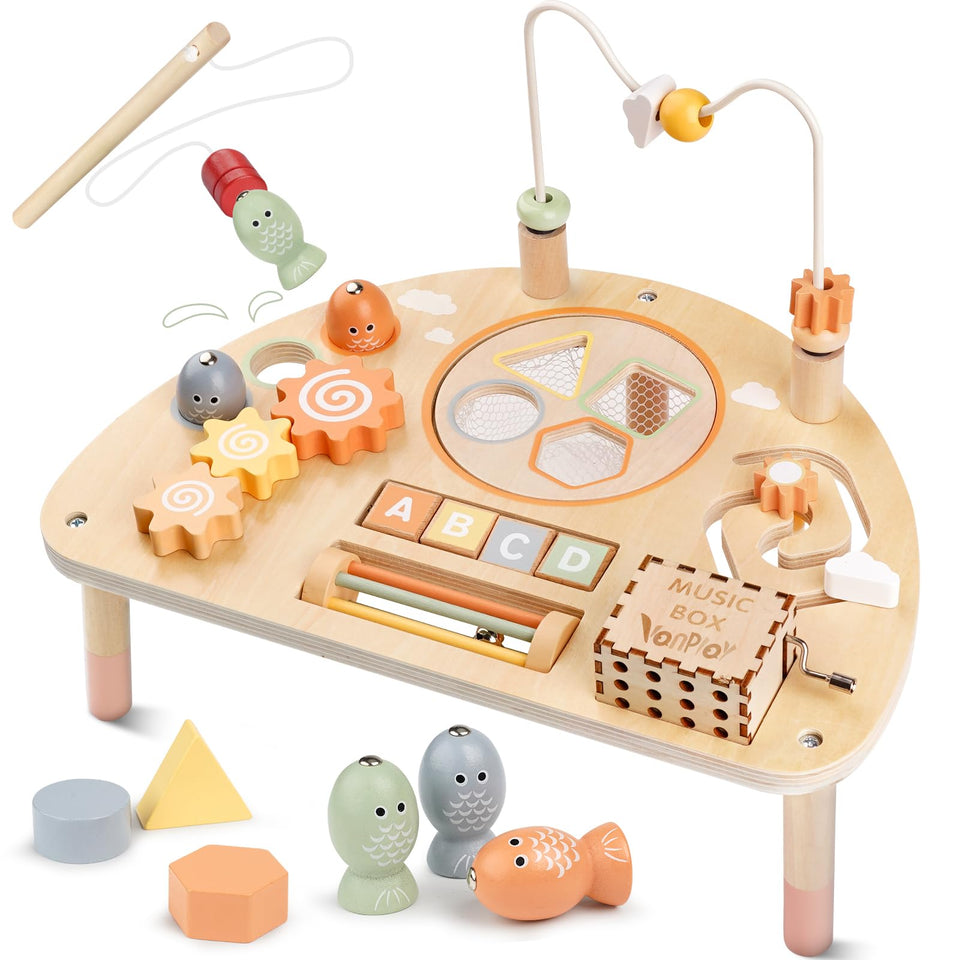 Vanplay 8-in-1 activity table versatile learning station for toddlers.