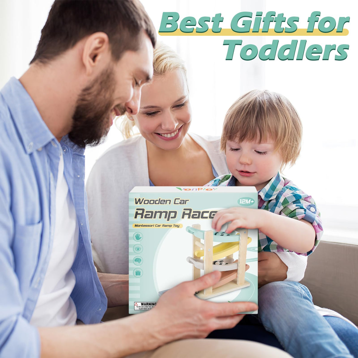 Vanplay toddler playing with cars supports early motor skill practice.