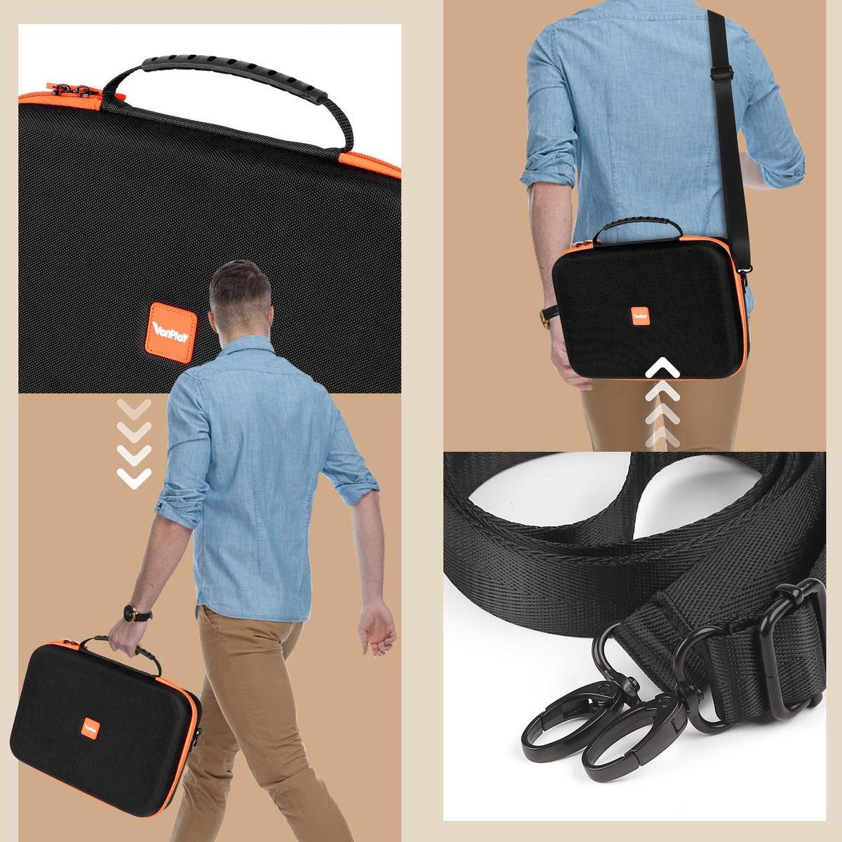 Vanplay compact travel case is light yet crush-resistant for safe storage.
