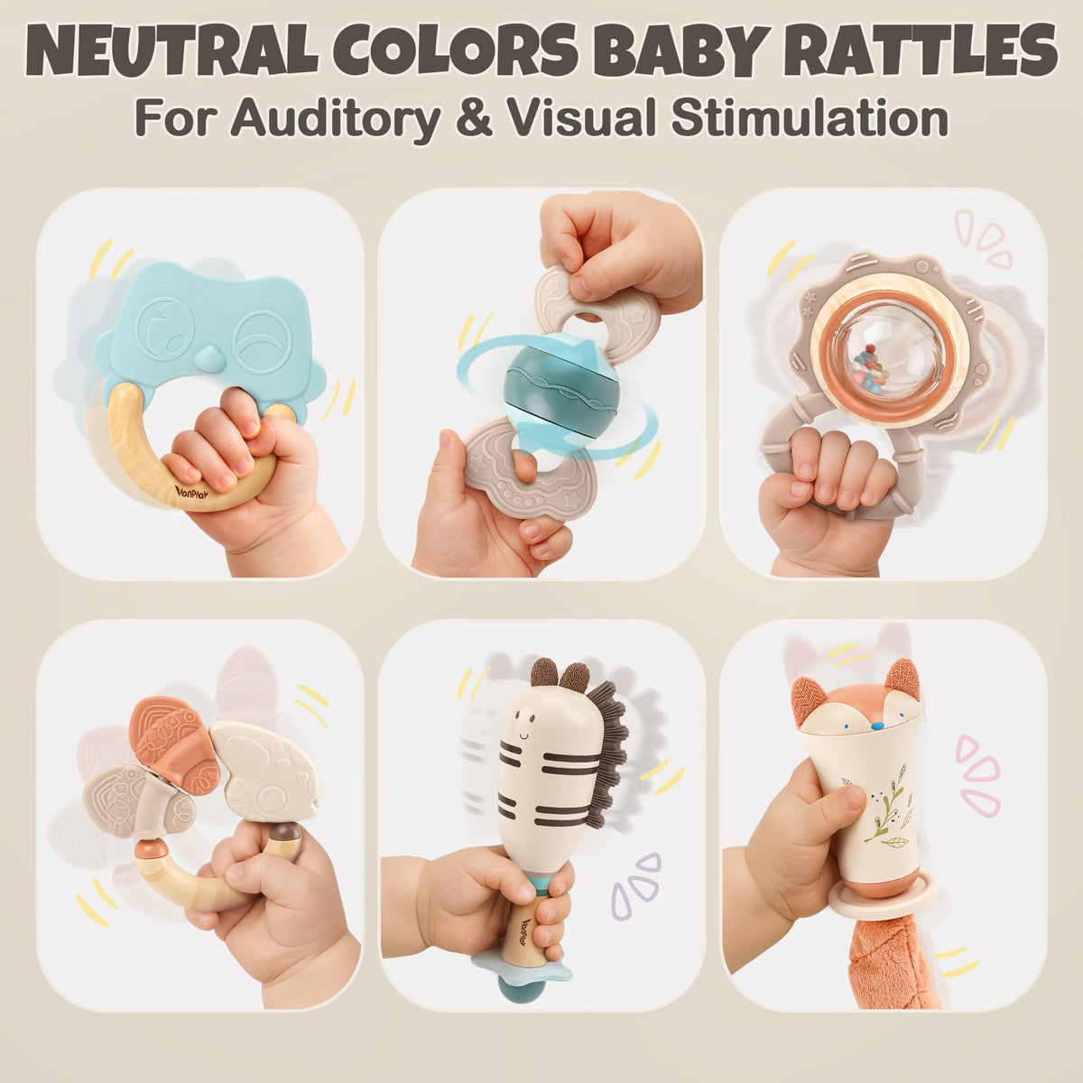 Vanplay easy-grip ring teether supports tiny hands exploration
