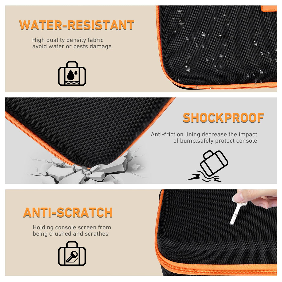 Vanplay EVA crush-resistant shell shields cubes from bumps and splashes during travel.