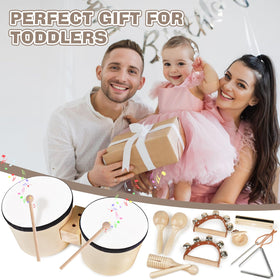 Vanplay Kids Drum Set family play scene with siblings