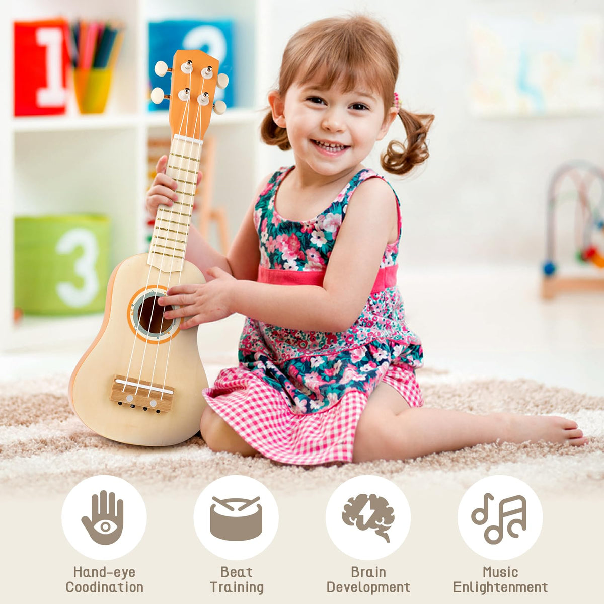 Vanplay flute provides approachable wind instrument practice for toddlers.