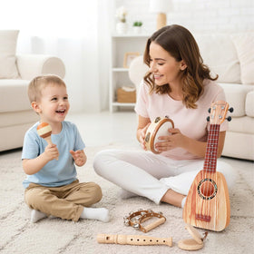 Vanplay Kids Guitar Set maracas invite toddlers to explore movement and sound.