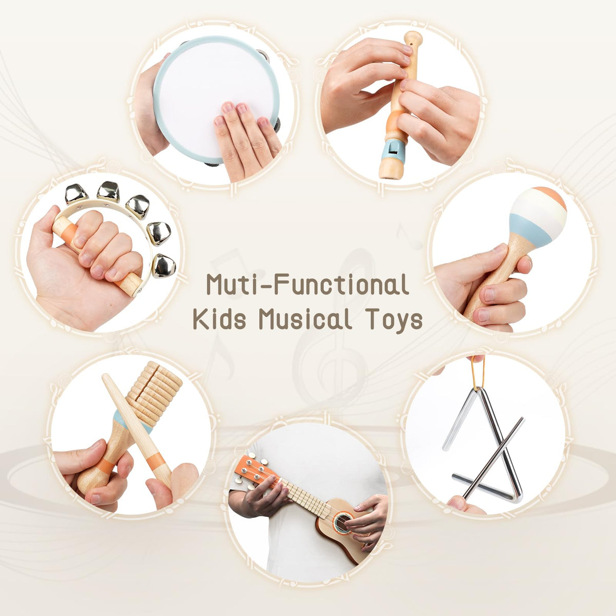 Vanplay wooden sounder supports tactile rhythm learning for children.