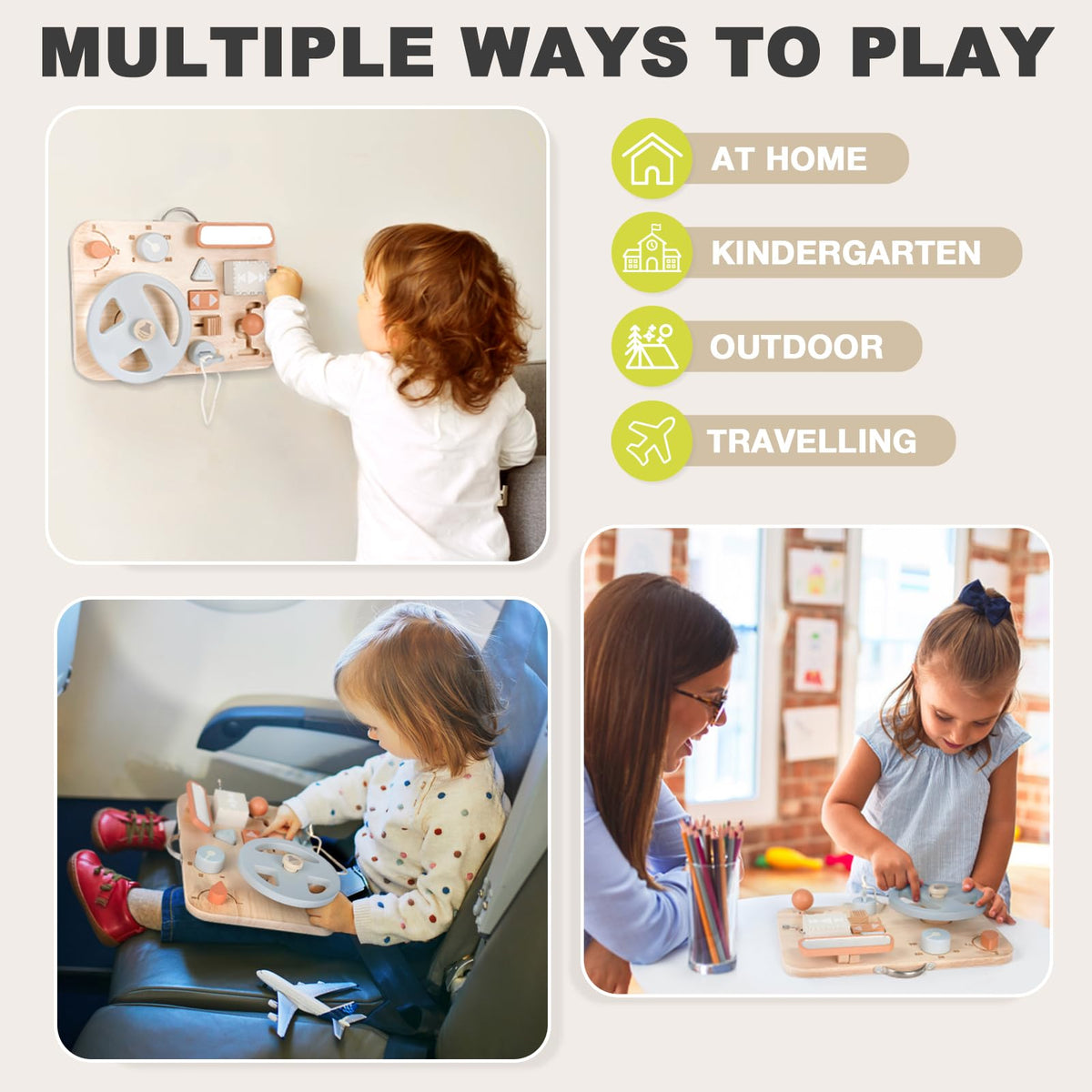 Vanplay Busy Board adjustable mirror adds reflective play
