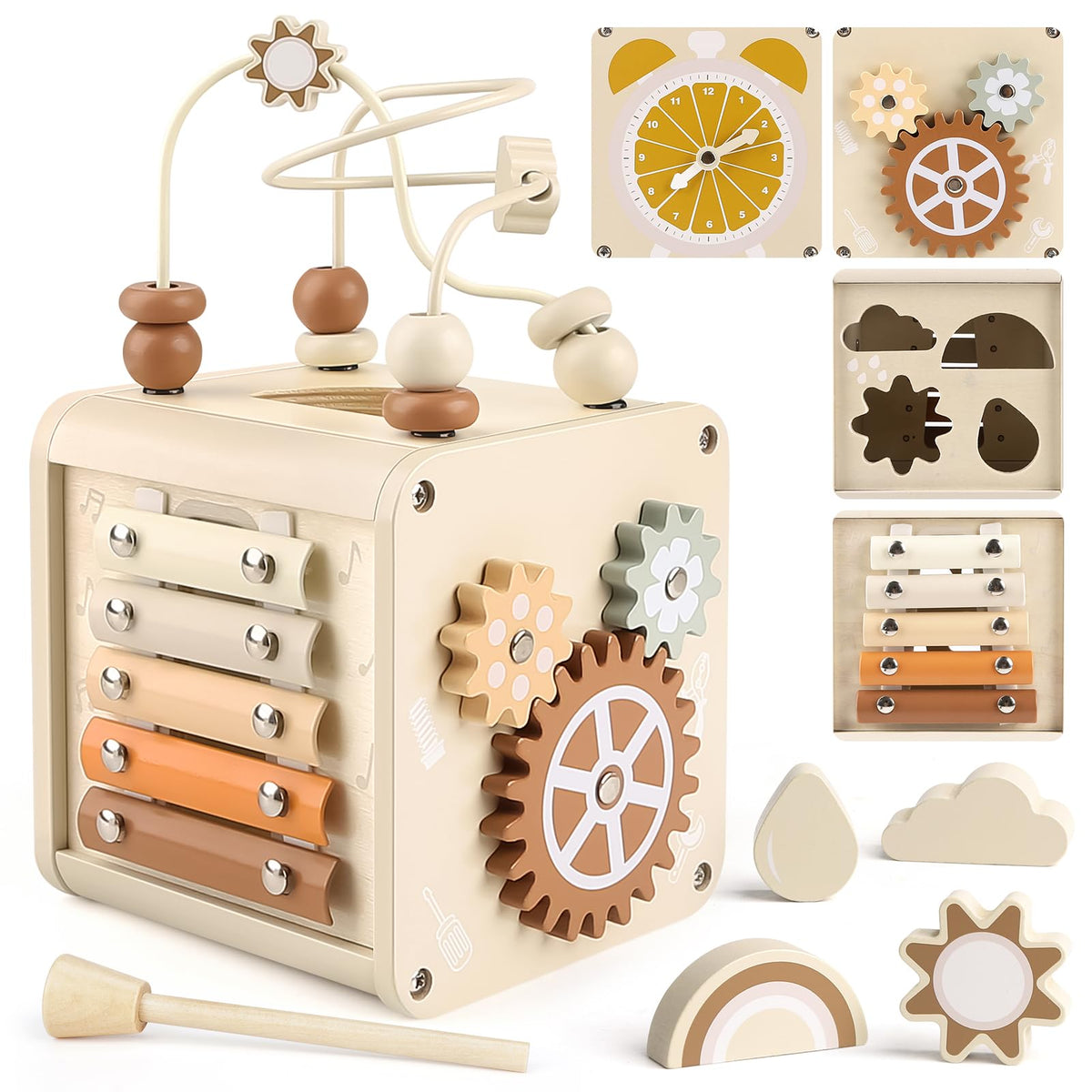 Vanplay Montessori bead maze promotes fine motor skills through active play