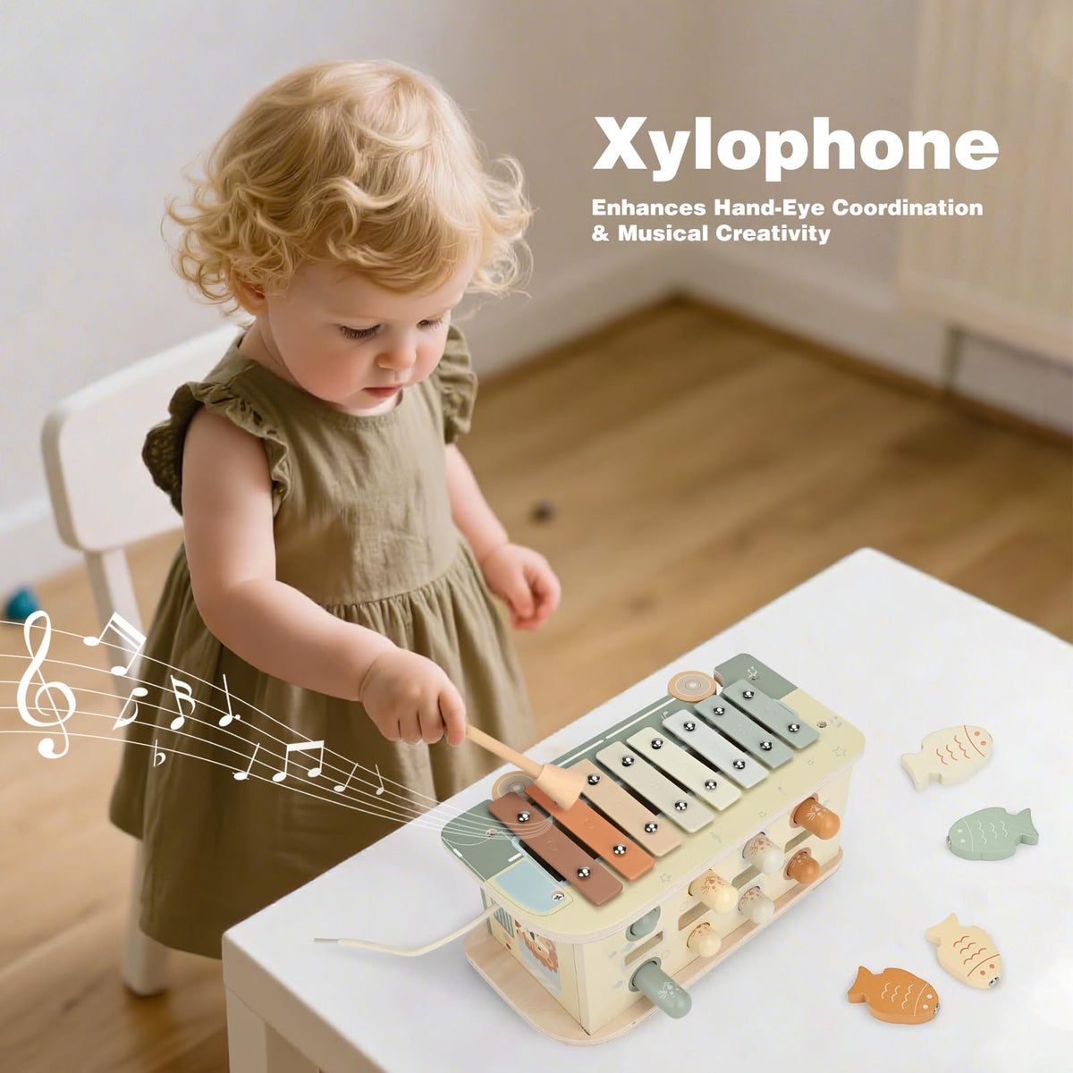 Vanplay Musical Xylophone encourages rhythm and auditory exploration during playtime.