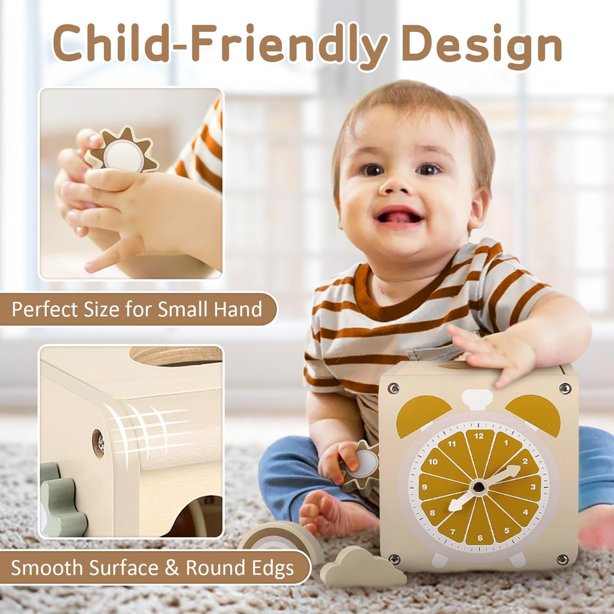 Vanplay Montessori shape sorter helps eye-hand coordination with color and shape practice