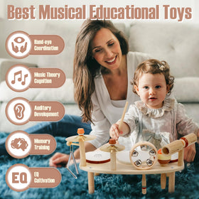 Vanplay removable instruments drumset shows easy reconfiguration for growing skills.