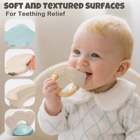 Vanplay soft silicone animal teether for gentle gum relief