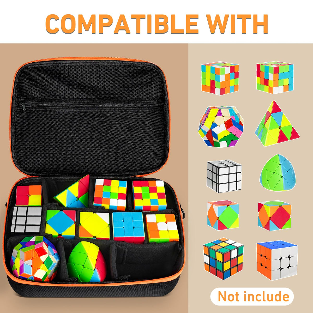 Vanplay Speed Cube Case with shoulder strap enables easy portable transport.