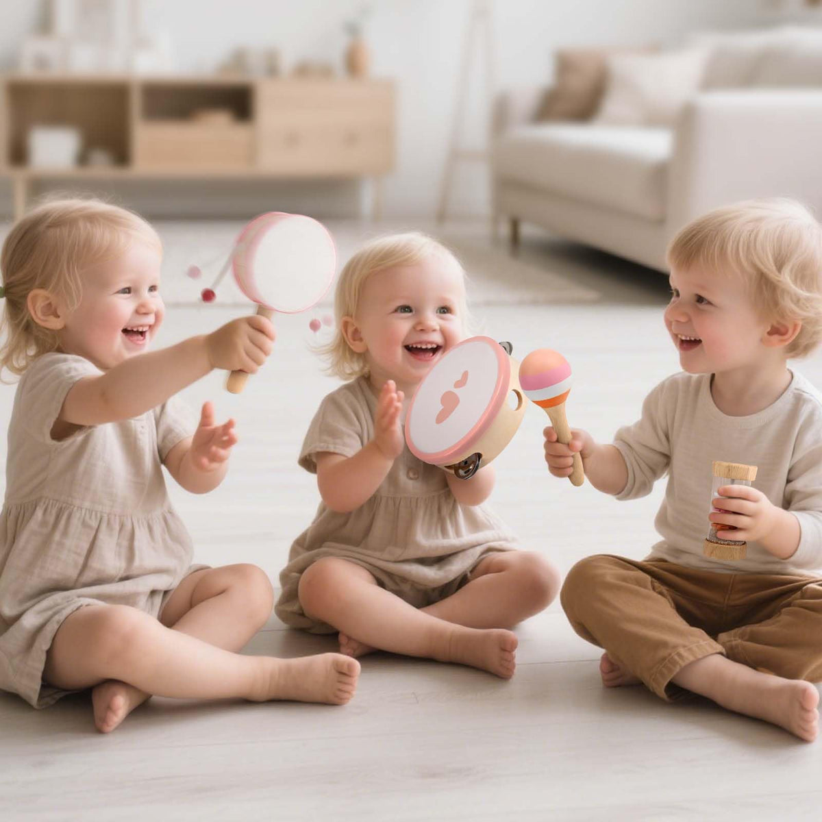 Vanplay wooden flute, child-friendly instrument fostering creativity and focus.