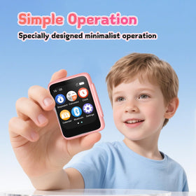 VANSING Kids MP3 Player pink side ports for expandability.