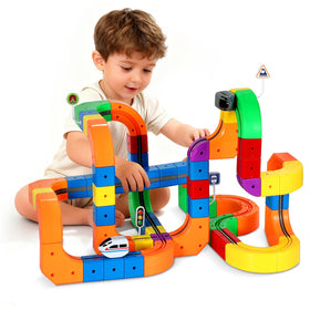 Vansonana electric train set train glides smoothly on magnetic track.