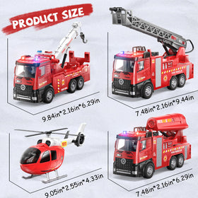 Vanvimen gift box packaging for the 4-pack fire trucks