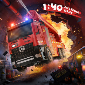 Vanvimen fire trucks ladder extended for high reach play