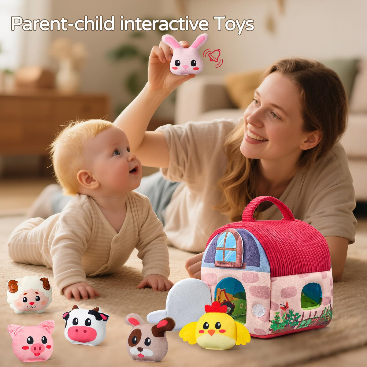 Vanvimen large barn handle for easy transport and travel-friendly play.