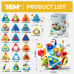 Vanvimen Busy Cube durable BPA-free design ensures safe, long-lasting play.