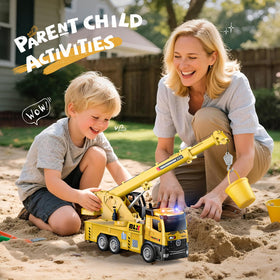 Vanvimen dump truck toy with tilting bed and clunk sounds for transport role play