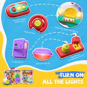 Vanvimen busy board traffic light teaches color recognition and sequencing.