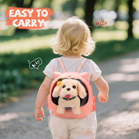 Vanvimen robot dog toy compact backpack enables easy outdoor transport.