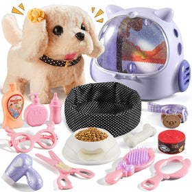 Vanvimen robot dog toy with backpack for easy outdoor pretend play.