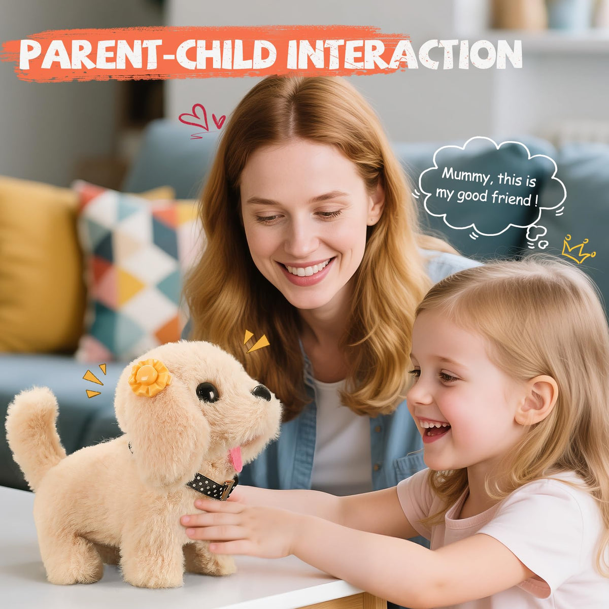 Vanvimen robot dog toy bath and grooming accessories for pretend care.