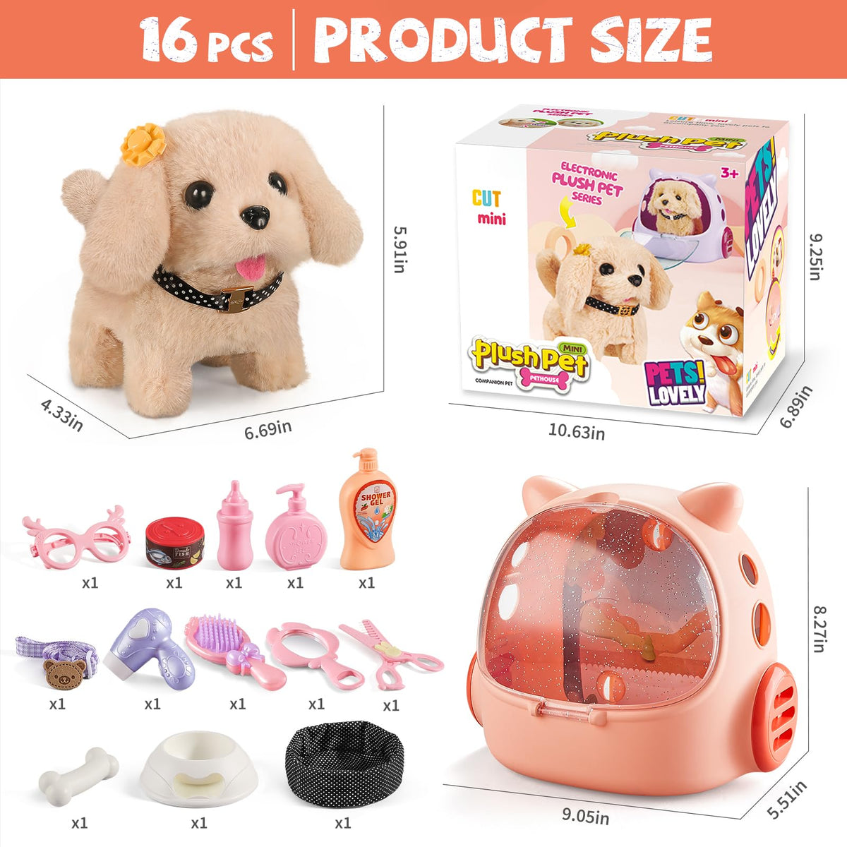Vanvimen robot dog toy party-friendly playset for birthday fun.