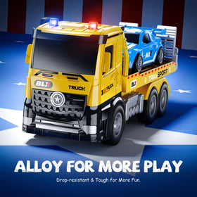 Vanvimen tow truck set blue wrecker emphasizes sturdy build for reliable recovery play.