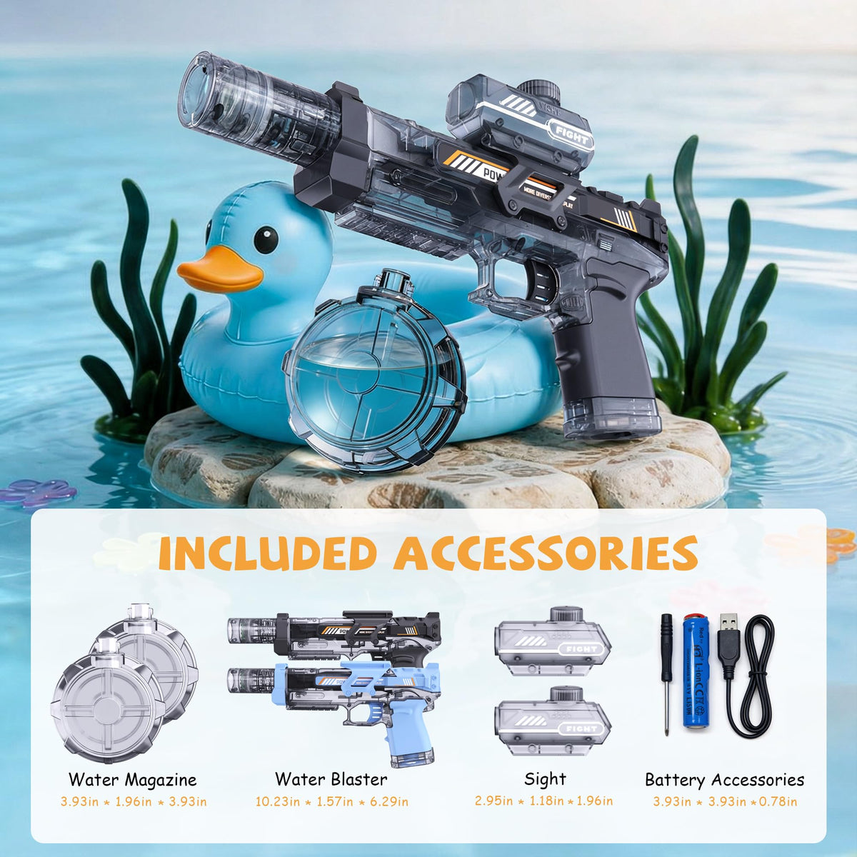Vanvimen water gun suitable for kids and adults to share fun.